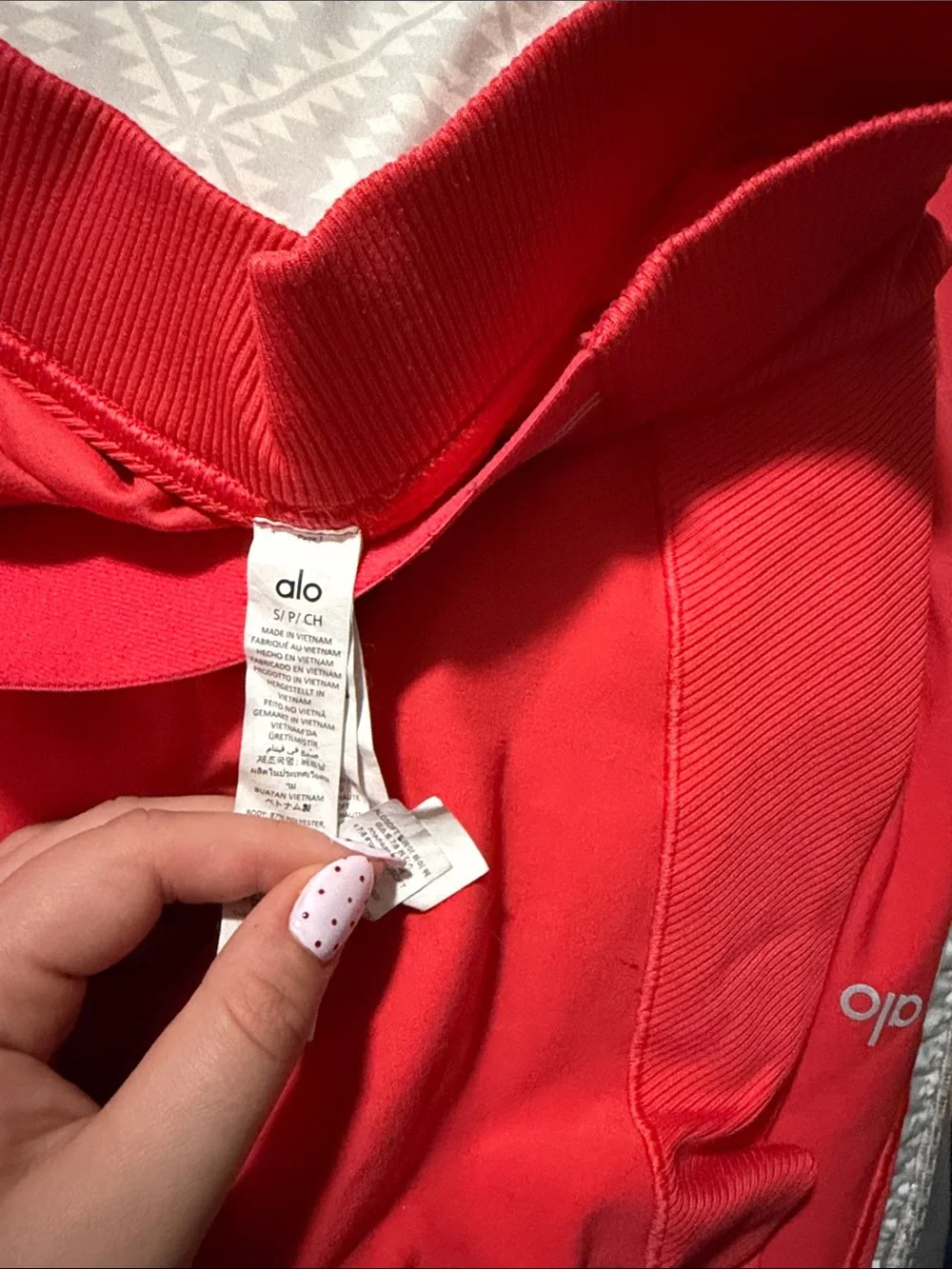 ALO Yoga Kids Red Active Crop Top and Matching Leggings